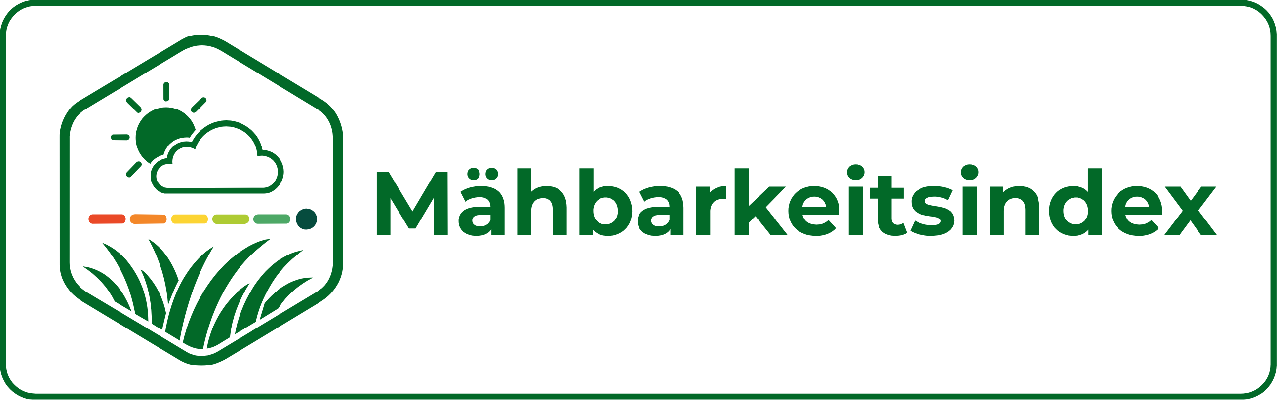 Powered by Mähbarkeitsindex Badge – Farbig mit Rahmen